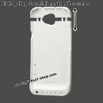 เคสชาจร์แบต HTC One X (ความจุแบต 3200mAh) สีขาวมันวาว